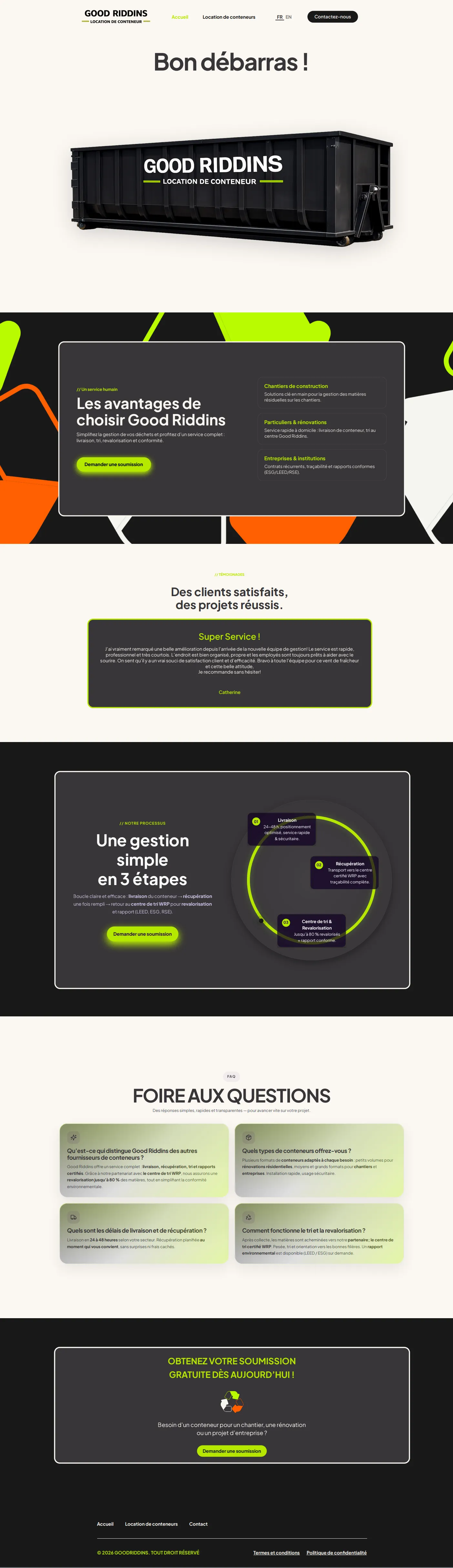 Capture du site Good Riddins